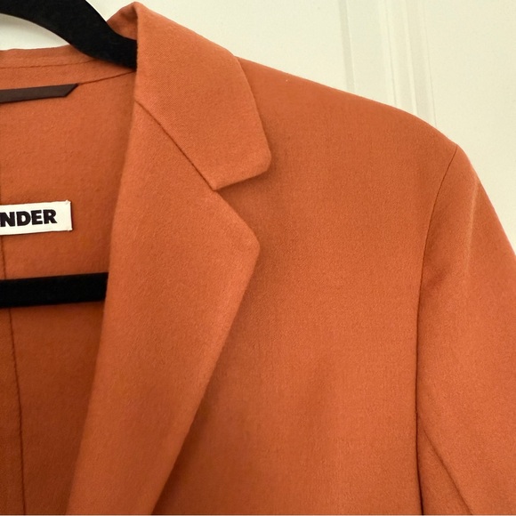 Jil Sander Vintage 100% Cashmere Blazer in Rust Orange - Picture 4 of 13